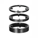 HSS CARBON SPACERS, Ø46 , UD finish, Black on Black logo, (3 pcs) 1x3 1x5 1x10